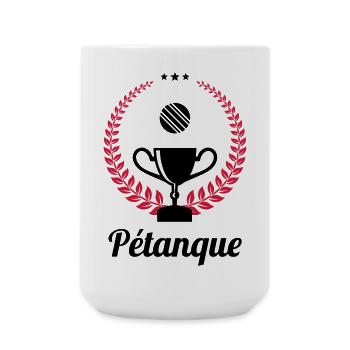 Petanque / Boules / Sport / Game / Pastis - Large Mug 440 ml - white - Front