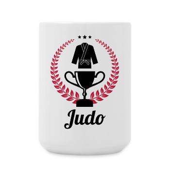 Judo / Judoka / Sport / Fight / Fighter / Strong - Grande tasse 440 ml - blanc - Devant