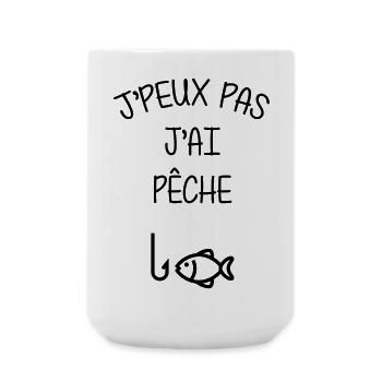 Pêche / Pêcheur / Chasse / Poisson / Mer - Grande tasse 440 ml - blanc - Devant