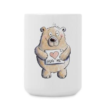 Hug Me Bär I Teddy Love - Große Tasse 440 ml - Weiß - Vorne