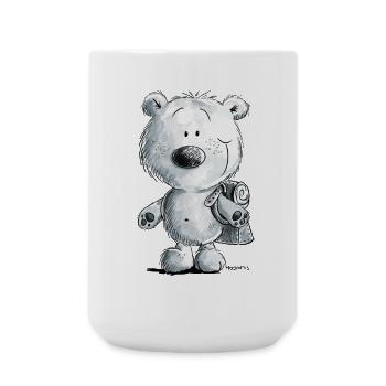 Schulkind Eisbär I Einschulung 1. Klasse Geschenk - Große Tasse 440 ml - Weiß - Vorne