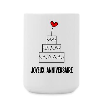 ALLES GUTE ZUM GEBURTSTAG. JAHRESTAG. ALLES GUTE ZUM GEBURTSTAG. - Große Tasse 440 ml - Weiß - Vorne