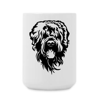 Tête de terrier russe - Grande tasse 440 ml - blanc - Devant