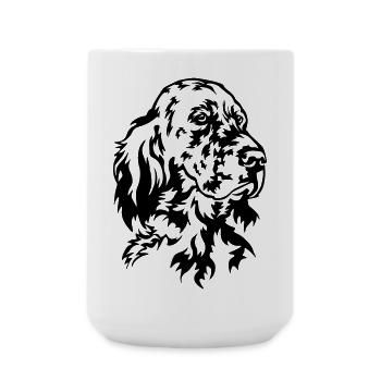 English Setter Head - Large Mug 440 ml - white - Front