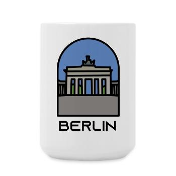 Berlin - Große Tasse 440 ml - Weiß - Vorne