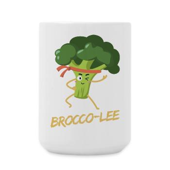 Brocco-Lee - healthy martial arts - Large Mug 440 ml - white - Front