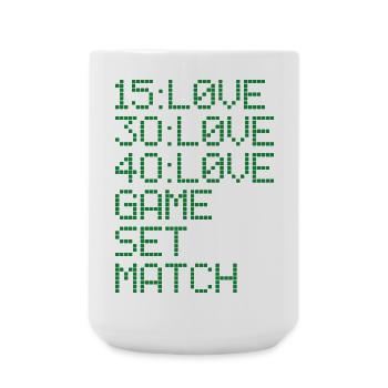 TENNIS Tennisspiel - Große Tasse 440 ml - Weiß - Vorne