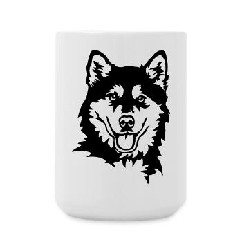 Alaskan Malamute Head - Large Mug 440 ml - white - Front