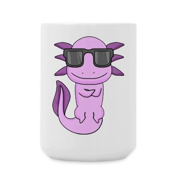 Axolotl with sunglasses - Large Mug 440 ml - white - Front