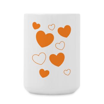 Motif de cœur Motif de cœur Motif de cœur cadeau - Grande tasse 440 ml - blanc - Devant