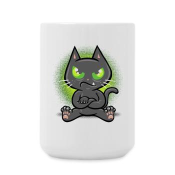 Chat têtu - Grande tasse 440 ml - blanc - Devant