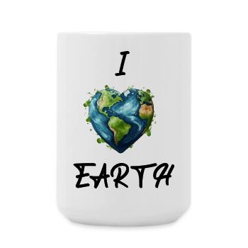 I Love Earth - Large Mug 440 ml - white - Front