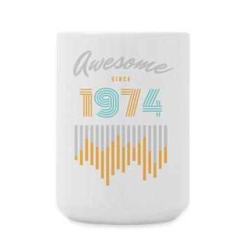 Vintage 1974 74 Retro Birthday Vintage Gift - Large Mug 440 ml - white - Front
