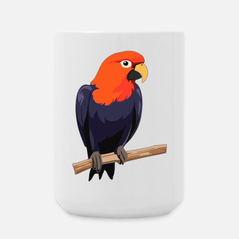 Oiseau perroquet - Grande tasse 440 ml - blanc