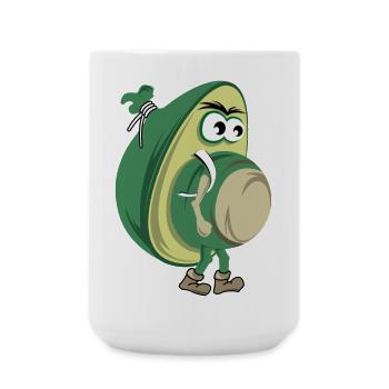 lustige Avocado Wandern Natur Wald Symbol icon - Große Tasse 440 ml - Weiß - Vorne
