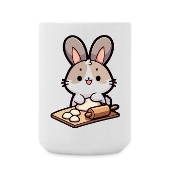 Bunny Baker: The Dough Delighter - Large Mug 440 ml - white - Front
