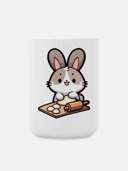 Bunny Baker: The Dough Delighter - Large Mug 440 ml - white