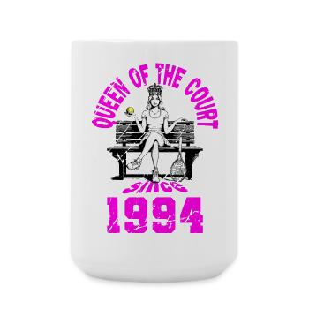 Tennis Shirt Frauen Geburtstag Jubiläum 1994 - Große Tasse 440 ml - Weiß - Vorne