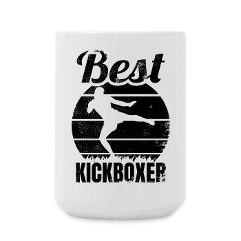 Lustiger Kickboxer - Große Tasse 440 ml - Weiß - Vorne