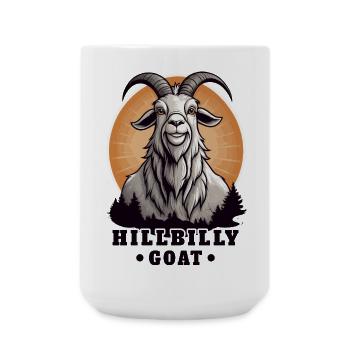 Hillbilly Ziegenbock - Große Tasse 440 ml - Weiß - Vorne