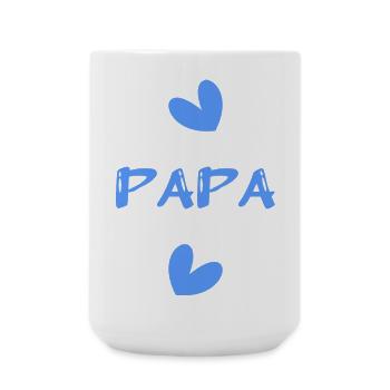 DAD. FATHER'S DAY. HAPPY FATHER'S DAY. HAPPY BIRTHDAY. - Large Mug 440 ml - white - Front