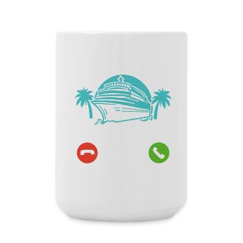 Kreuzfahrt Sommerurlaub - Große Tasse 440 ml - Weiß - Vorne