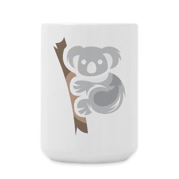 Koala Bär Comic Tier Australien Natur Cartoon Logo - Große Tasse 440 ml - Weiß - Vorne