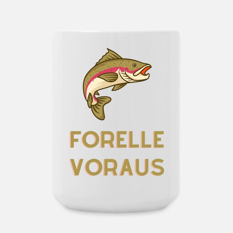 Trout Ahead: Nature's Catch - Large Mug 440 ml - white
