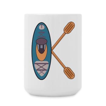 LETTER K - NAME KAYAKER KAYAK - Large Mug 440 ml - white - Front