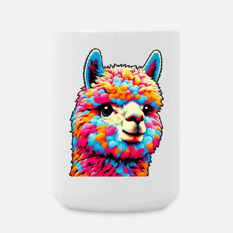 Alpaka - Große Tasse 440 ml - Weiß