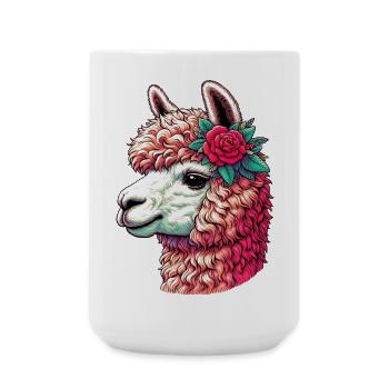 Alpaca - Large Mug 440 ml - white - Front