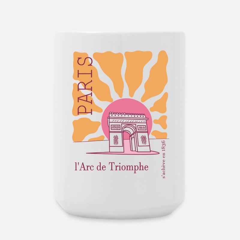 France arc de triomphe - Large Mug 440 ml - white