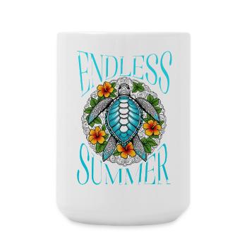 Tropical sea turtle - Large Mug 440 ml - white - Front