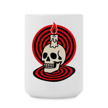 Hypno Skull - Large Mug 440 ml - white - Front