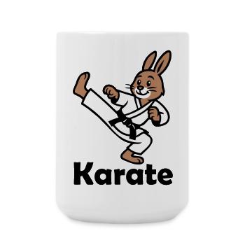Karate Hase - Große Tasse 440 ml - Weiß - Vorne
