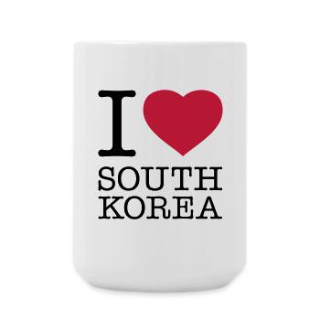 I LOVE SOUTH KOREA Südkorea - Große Tasse 440 ml - Weiß - Vorne