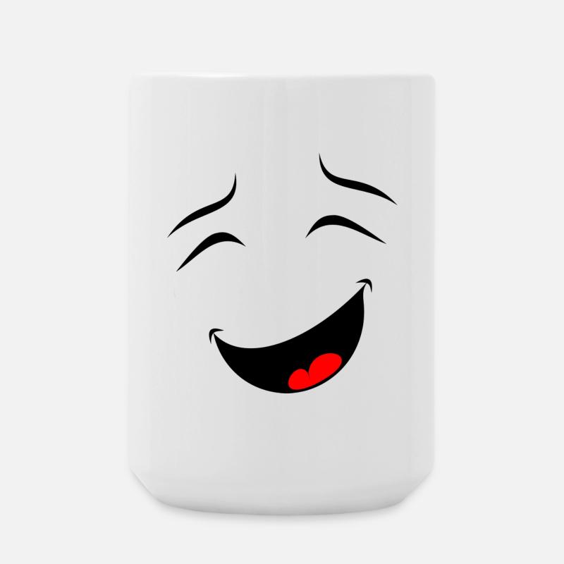 Lachen - Große Tasse 440 ml - Weiß