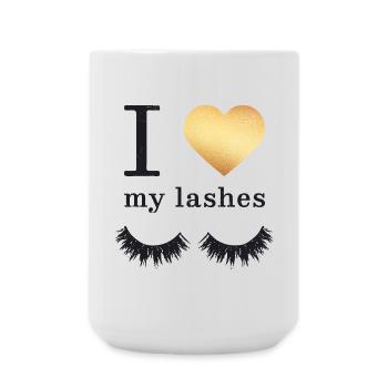 Lange Wimpern Mascara - Große Tasse 440 ml - Weiß - Vorne