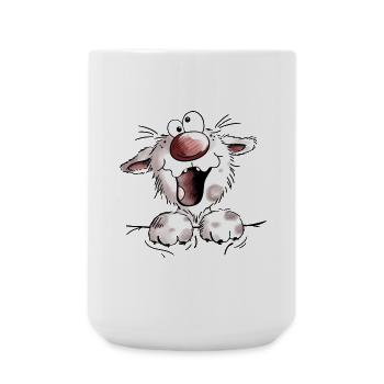 Funny Fluffy Cat - Cats - Cat - Kitten - Large Mug 440 ml - white - Front
