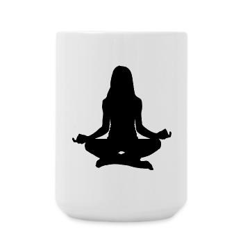 meditate - Large Mug 440 ml - white - Front