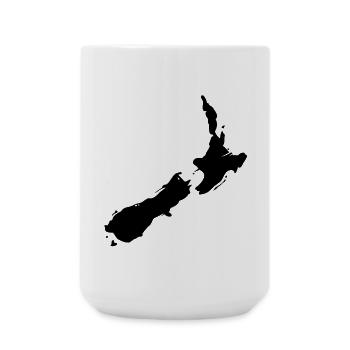 Neuseeland Karte - Große Tasse 440 ml - Weiß - Vorne