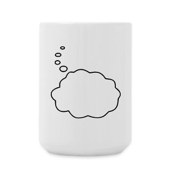Speech Bubble / Thought Bubble - Large Mug 440 ml - white - Front