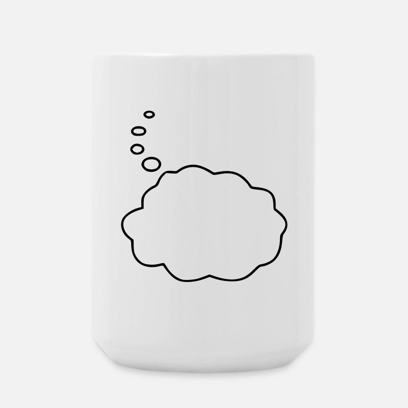 Speech Bubble / Thought Bubble - Large Mug 440 ml - white