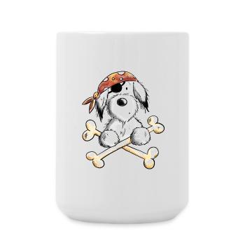 Pirate Dog I Corsair Cartoon - Grande tasse 440 ml - blanc - Devant