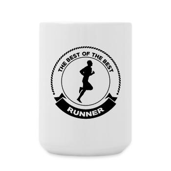 Course à Pied / Running / Jogging / Coureur - Grande tasse 440 ml - blanc - Devant