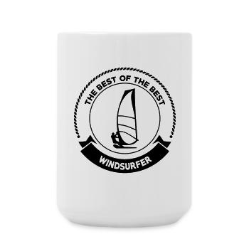 Windsurfen / Windsurfer / Windsurf / Windsurfing - Große Tasse 440 ml - Weiß - Vorne