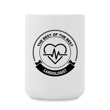 Cardiologist Kardiologe Cardiologue Doctor - Large Mug 440 ml - white - Front