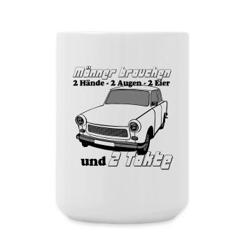  , DDR , 2 Hände 2 Augen 2 Eier 2 Takte (25 - Große Tasse 440 ml - Weiß - Vorne