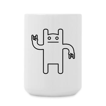 Monster Rock | Lustiges Manga Festival Design - Große Tasse 440 ml - Weiß - Vorne