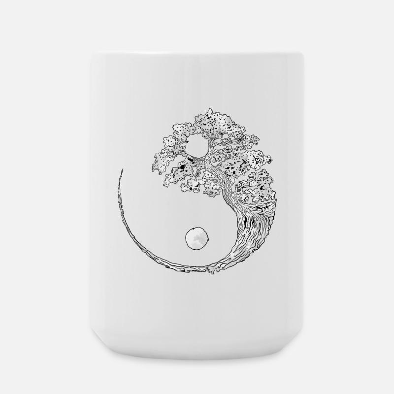 yin yang - Large Mug 440 ml - white